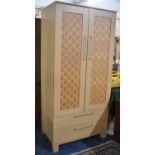 A Modern Hanging Wardrobe with Two Base Drawers, 90cm wide