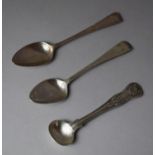 Two Georgian and One Victorian Silver Spoons