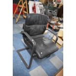 A Dutch Leather Effect Reception Chair