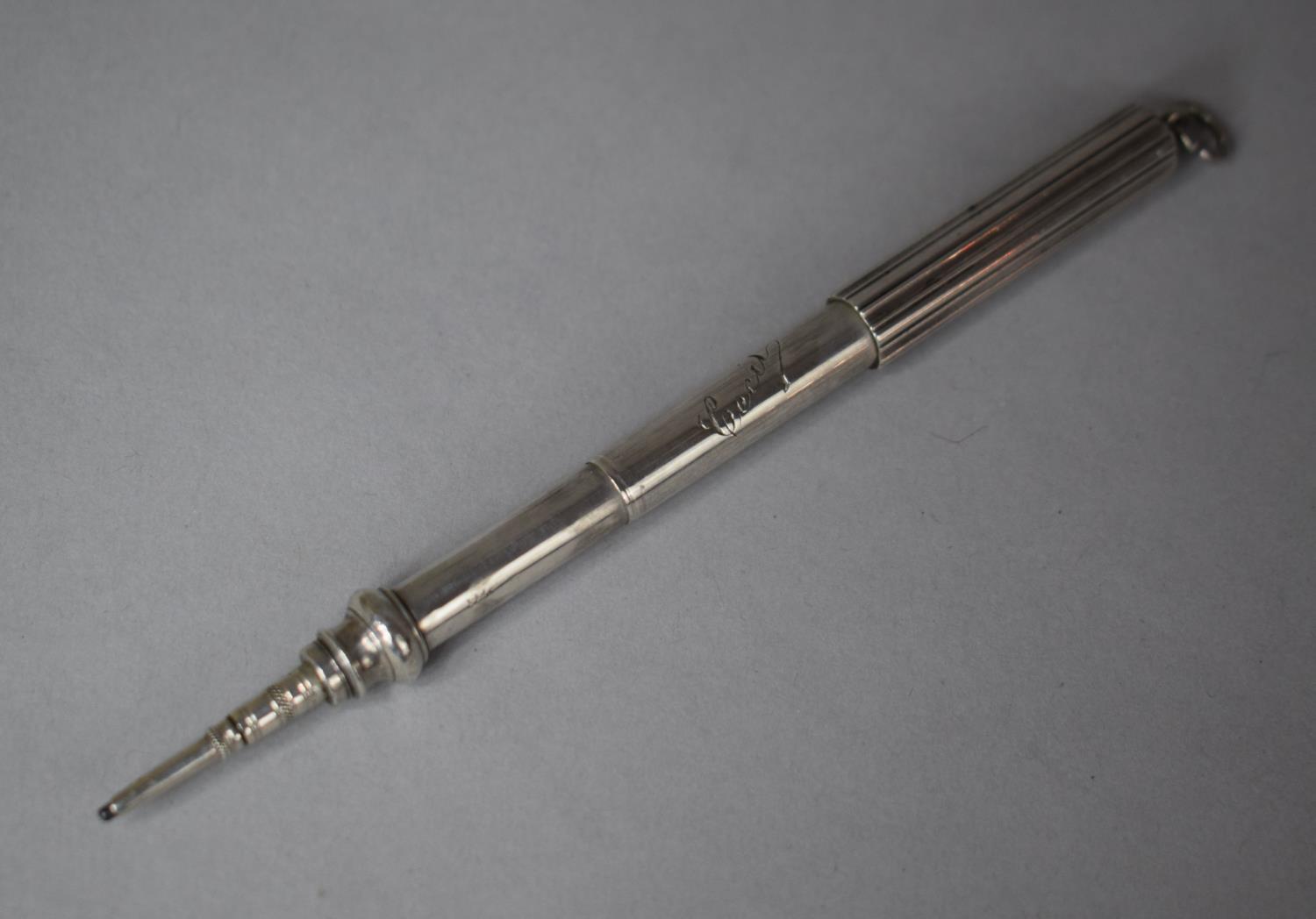 A Silver Propelling Pencil Stamped 925 and Inscribed Cecil - Image 2 of 5