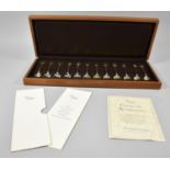 A Cased Set, The RSPB Spoon Collection with Certificate, the Spoons in Solid Sterling Silver Inset