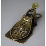 A Victorian Brass Letter Clip with Royal Crest and Inscribed Merry Phipson Makers, Registered Oct