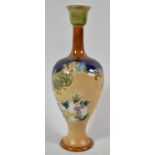 A Doulton of Lambeth Vase in Usual Coloured Enamels, 28.5cm high