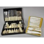 A Cased Set of Six Stainless Steel Fish Knives and Forks, Studio Pattern by Viners Together Set of