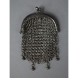 A Small Silver Chainmail Purse by Cohen and Charles, London