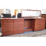 A Modern Part Bedroom Suite Comprising Dressing Table and Pair of Bedside Cabinets