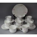 A Royal Albert Vista Pattern Tea Set to comprise Saucers, Side Plates, Cake Plate, Tea Cups, Sugar