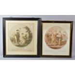 Two Framed French Prints Depicting Classical Scenes