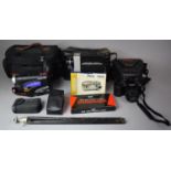 A Collection of Various Camcorders to include Havena Super Eight, JVC Etc
