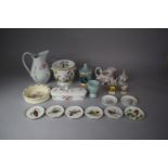 A Collection of Various Continental and English Ceramics to include Prince Royale Two Handled