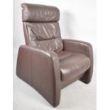A Modern Reclining Leather Armchair