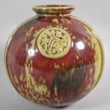 A Reproduction Sang De Boeuf and Cleadon Glazed Squat Stoneware Vase, 20cm High