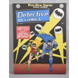 A Mounted Print on Canvas, Detective Comics, Batman and Robin, 60x80cm