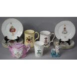 A Collection of 20th Century Ceramics to include Edwardian Coronation Plates, QEII Commemorative