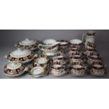 An Edwardian Pattern Part Dinner and Tea Service to Comprise Cups, Saucers, Lidded Tureens Etc