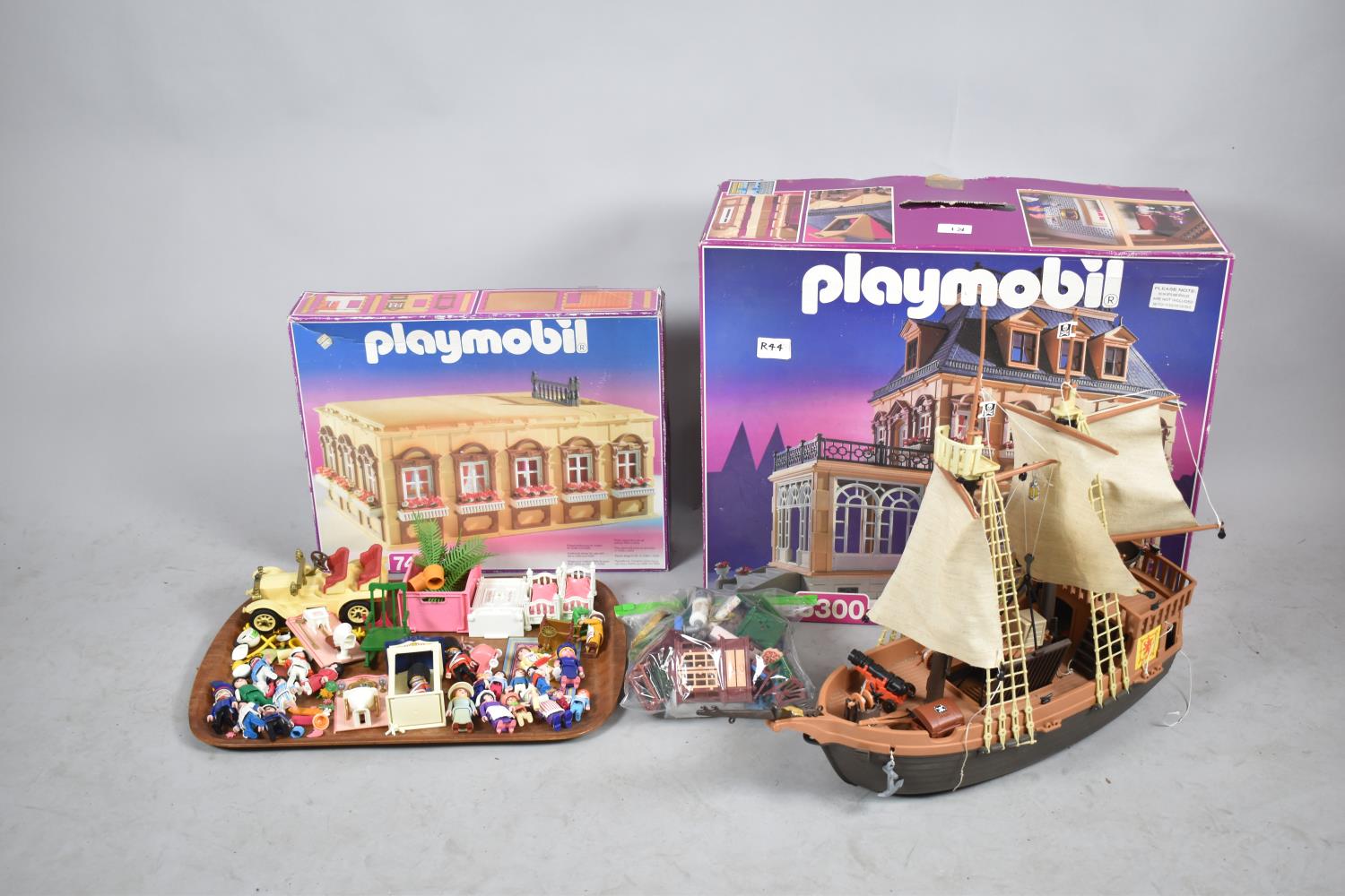 A Vintage Playmobil Pirate Ship Set, Together with Dolls House and Other Accessories, Figures etc