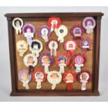 A Framed Wooden Noticeboard with Souvenir Football Club Rosettes, 104cm wide