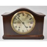 An Edwardian Mahogany Framed Mantle Clock, Having Eight Day Movement, the dial Inscribed for