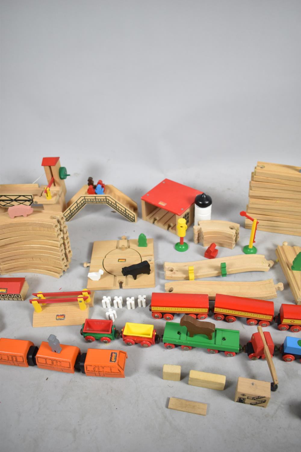 A Collection of Swedish Brio Wooden Railway Track, Carriages and Accessories - Image 3 of 4