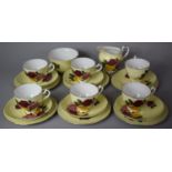 An Imperial Floral Pattern Tea Set to comprise Six Saucers, Six Side Plates, Six Cups, Milk, Sugar