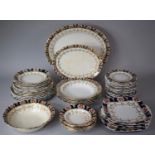 A Collection of Edwardian Pattern Dinnerwares to include Meat Plate, Side Plate, Bowls, Plates Etc