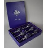 A Boxed Set of Six Edinburgh Crystal Small Wine Glasses