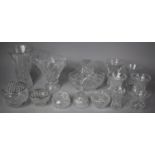 A Collection of Various Glassware to include Vases, Rose Bowls, Basket Etc