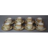 A Doulton of Burslem Blush Ivory Floral Pattern Coffee Set to Comprise Ten Saucers and Eight Cans