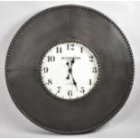 A Large Circular Reproduction Metal Wall Clock with Battery Movement, 80cm Diameter