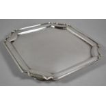 An Edwardian Silver Plated Square Tray by Goldsmiths and Silversmiths Co., 26cm