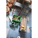 A Collection of Various Garden Tools, Watering Cans, Saws etc
