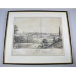 A Framed 19th Century Engraving, "This View of Shrewsbury", 43cm wide