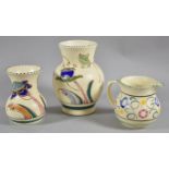 A Collection of Two Honiton Ashton Pattern Vases and a Jug