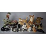 A Collection of Various Animal and Figural Ornaments to include Cats, Owl, Dog etc