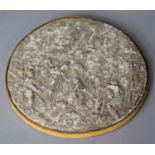 A 19th Century Circular Plaster Grand Tour Moulded Depiction of Religious Scene, 16cm Diameter