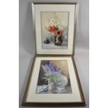 A Pair of Still Life Limited Edition Prints, Delphiniums 79/525 and Flowers of the Field 62/525 Each