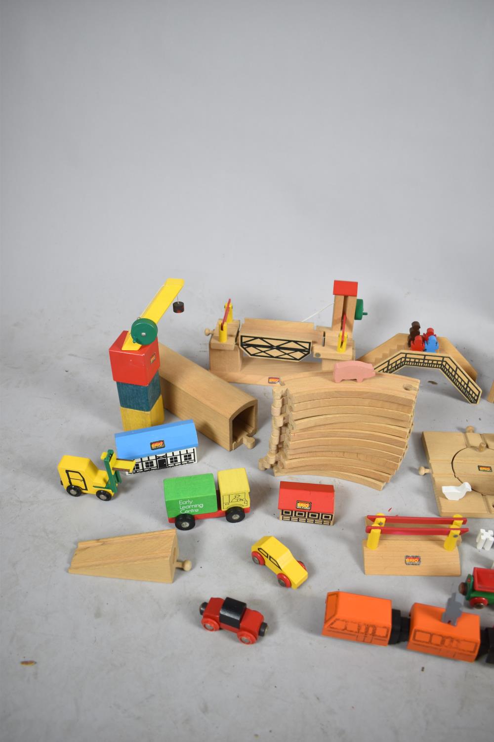 A Collection of Swedish Brio Wooden Railway Track, Carriages and Accessories - Image 2 of 4
