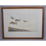 A Framed Limited Edition Leon Danchin Grouse Print, No.76/500, 57cm wide