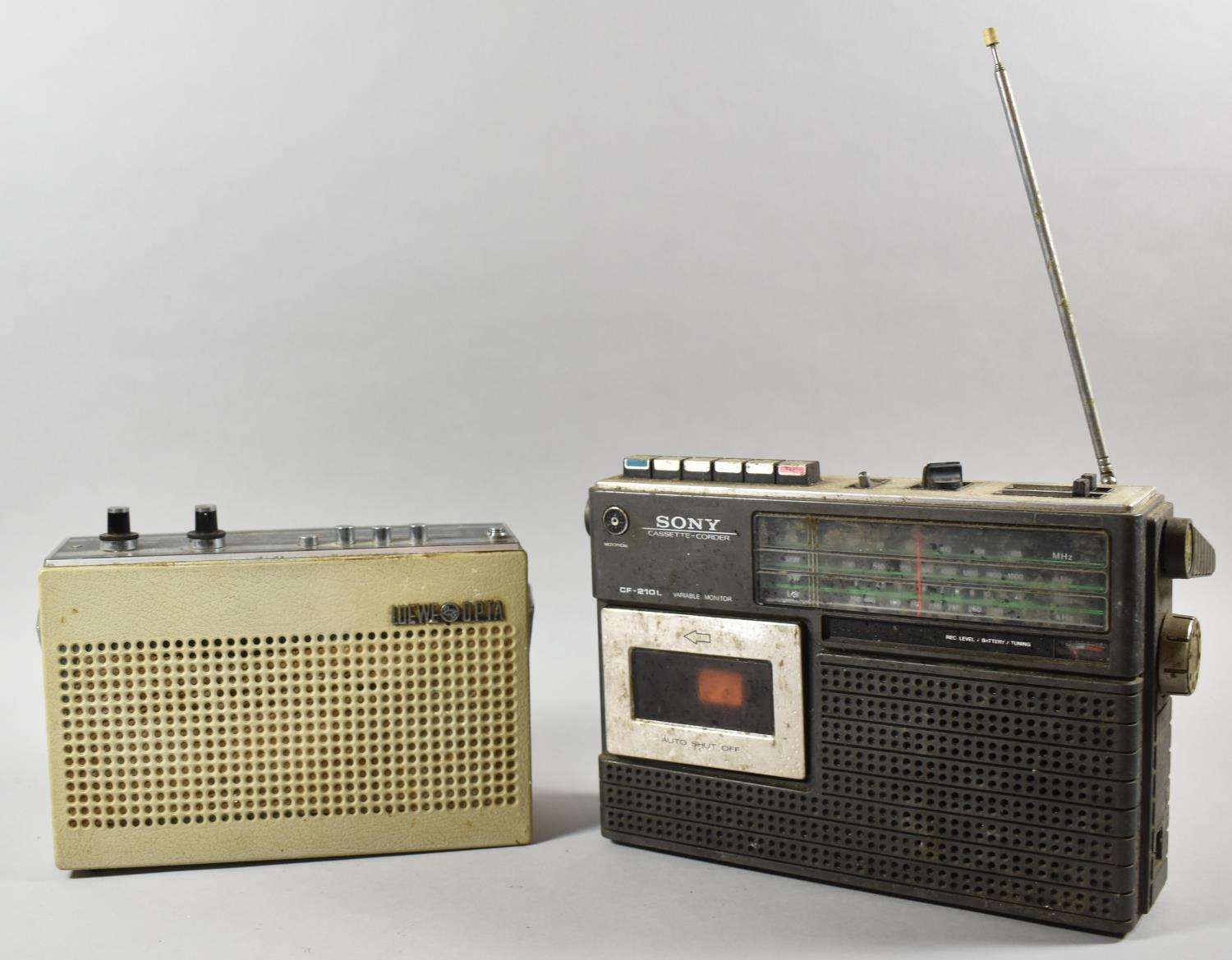 Two Vintage Radios, Loewe Opta and Sony Cassette/Corder