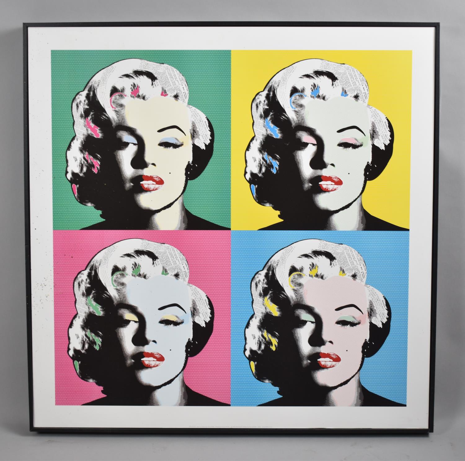 A Framed Andy Warhol Marilyn Monroe Lithograph Print, 69cm Square