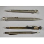 Two Silver Yard-o-Led Propelling Pencil and Two Plated Examples