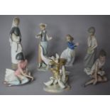 A Collection of Eight Various Spanish Ornaments to include Lladro, Nao Etc (Some AF)