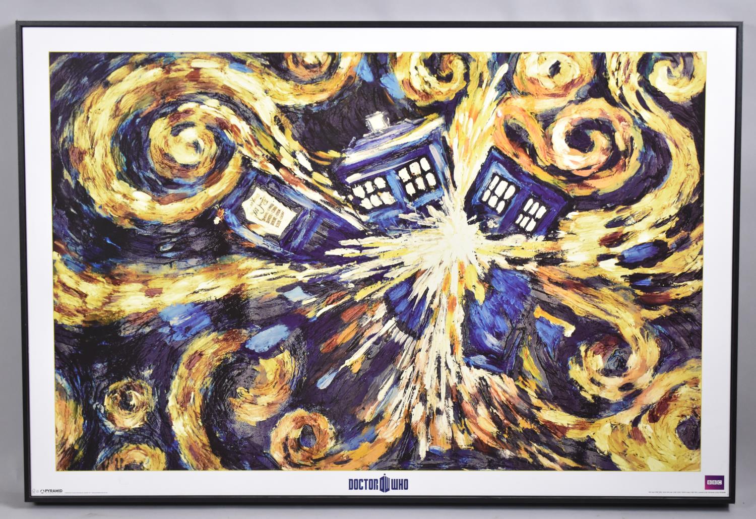 A Framed Dr. Who Tardis Print, 84cm wide