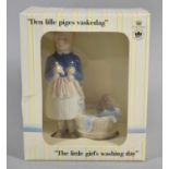 A Boxed Copenhagen Porcelain Group, The Little Girl's Washing Day