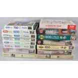 A Collection of 16 Jigsaw Puzzles, Mainly 1000 Pieces