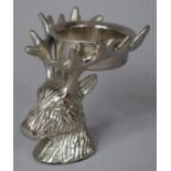 A Kenneth Turner Stags Head Tealight Holder, 8cm high