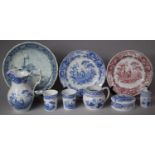 A Collection of Spode China to include Blue Room Collection, Girl at Well Jug, Lidded Pot, Two