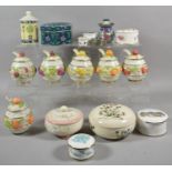 A Collection of Various Ceramic Preserve Pots, Boxes etc