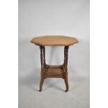 An Edwardian Octagonal Occasional Table with Galleried Stretcher Shelf, 65cm Diameter