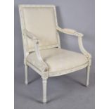 A Cream Painted Modern Ladies Nursing Armchair